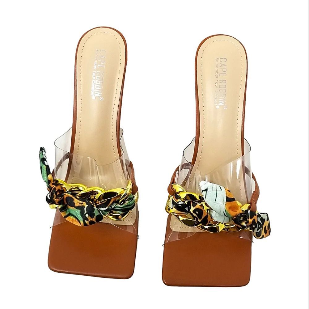 Cape Robbin Concur Transparent Square Open Toe He… - image 3